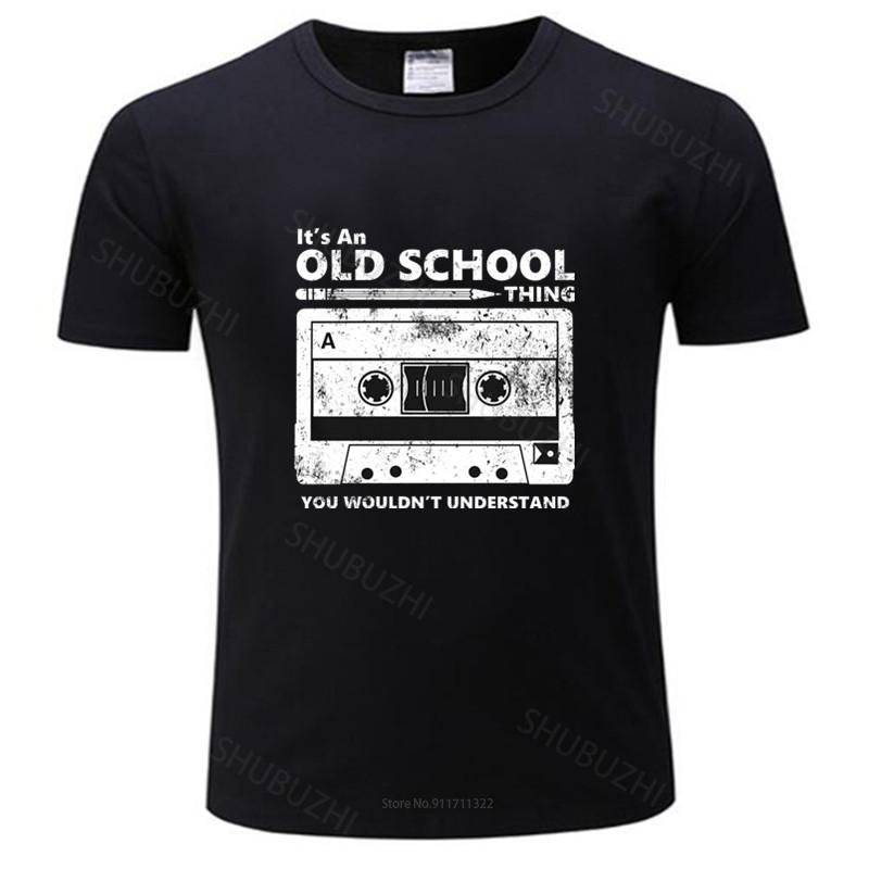 Cotton Tshirt for Boys Fashion Brand T Shirt Mens Loose Cassette Tape Pencil Boombox Headphones Mixtape Old School Dj Deejay Tee