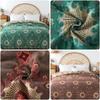 Green/brown Blanket, Double Flower Tassel, Sofa Blanket, Double-sided Blanket, Pure Cotton