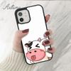 Cute Animal Strawberry Cow Phone Case for iPhone 11 12 13 14 Pro Max Mini XR XS SE 2020 6S 7 8 Plus Samsung Galaxy S21 S22 Shell