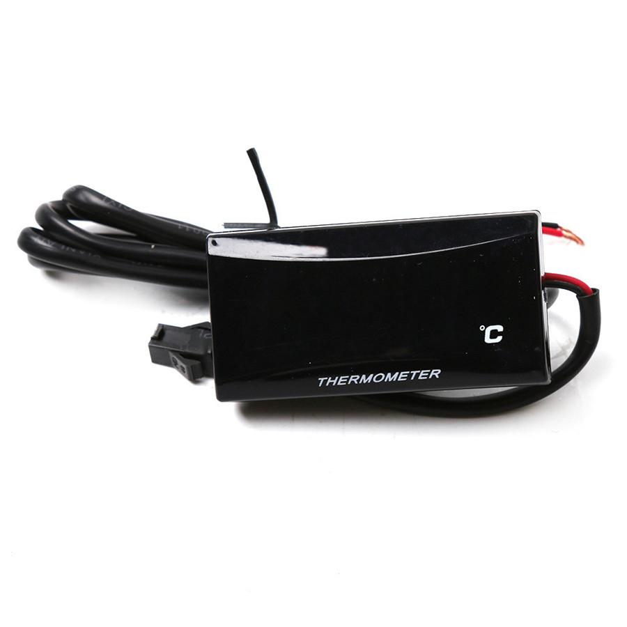 Синий ЖК-цифровой термометр для приборов, измеритель температуры воды с датчиком 20 мм, штекер для гоночного скутера