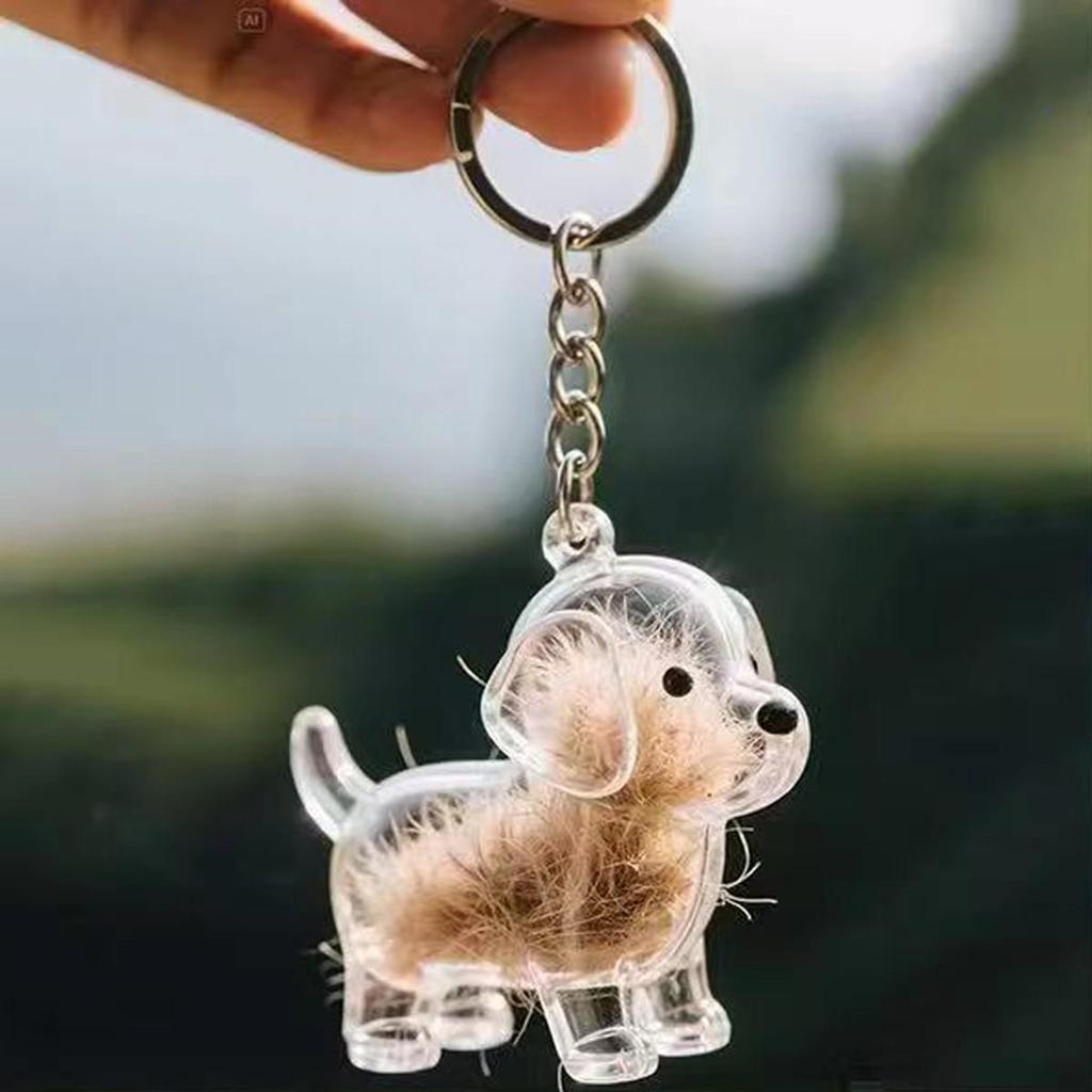 Подвеска-брелок для хранения щенка золотистого ретривера - Милый прозрачный шарм-рюкзак для памятной коллекции.