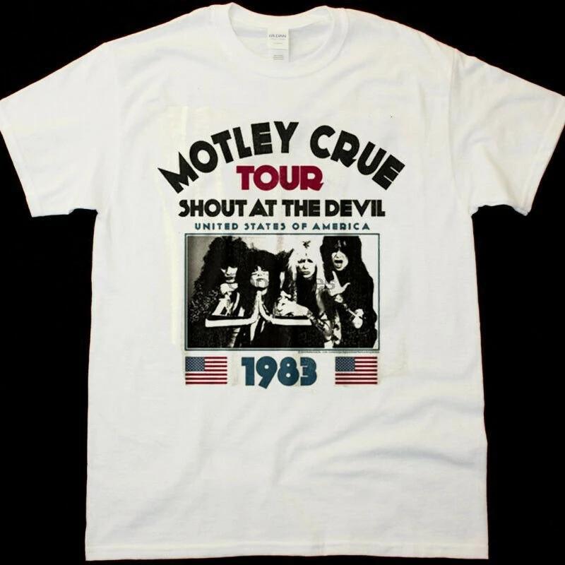 MotleyCrue Women T Shirt Shout at the Devil USA Tour ROck band LNH074