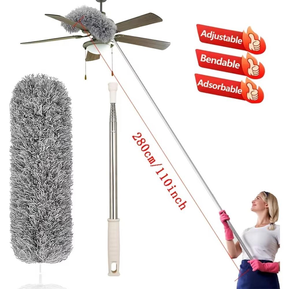 Регулируемая длина щетка для пыли длинная ручка комната уборка пипидастр прочный пипидастр из микрофибры палка для пыли дома