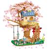 Nice! Ideas 2 In 1 Cherry Blossom Mini Romatic Tree House Building Sets for Girls Blocks Cherry Flower for Adult Birthday Gifts