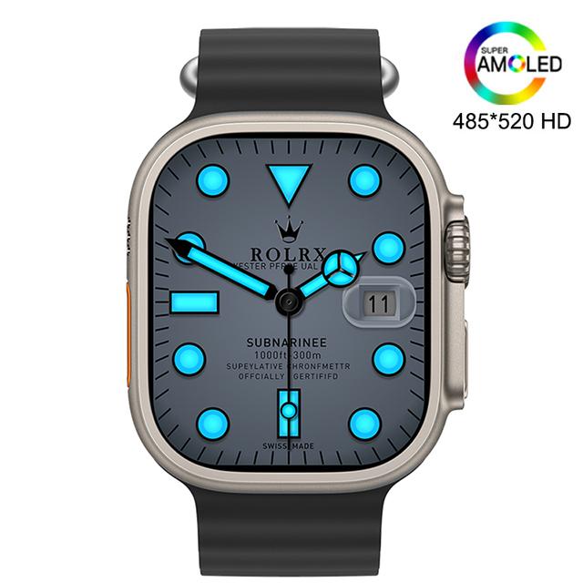 2023 Новые мужские смарт-часы HK10 AMOLED HD с высоким разрешением экрана и высокой частотой обновления, женские смарт-часы с защитой от влаги IP68, поддержкой Bluetooth, вызовов по NFC.