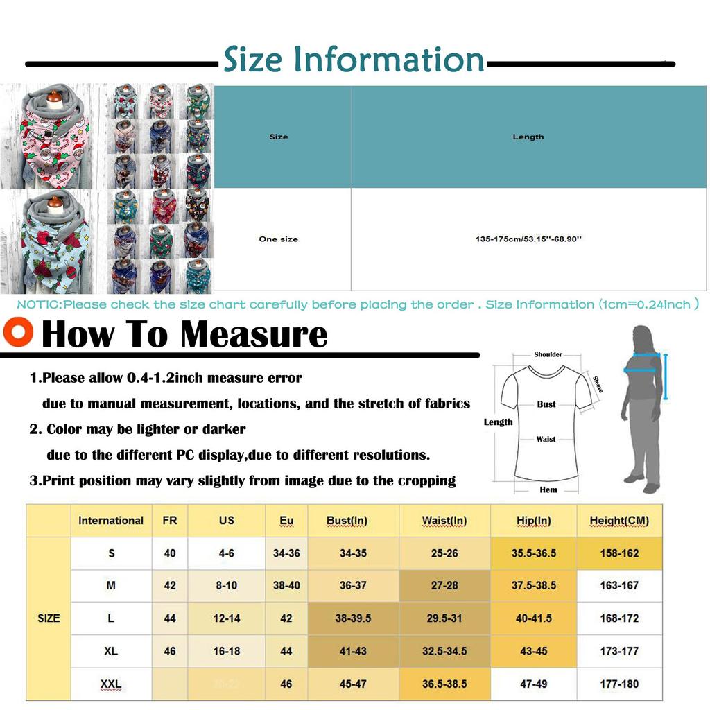 Women Christmas Printed Vintage Printing Scarf Fashion Multi-Purpose Shawl Scarf