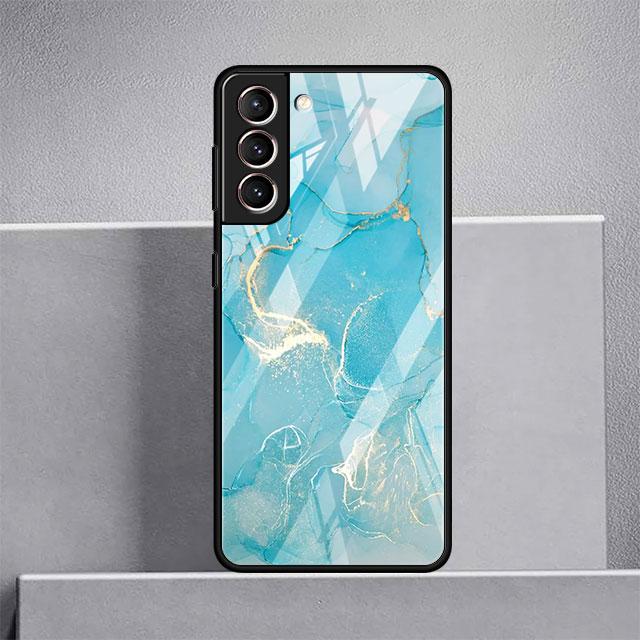 Мраморный узор 3 стеклянный чехол для Samsung Galaxy S22 S20 FE S21 Plus чехол для телефона S10 5G S9 Note 20 Ultra 10 Lite Shell