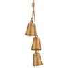 Christmas Metal Cow Bells Handing Decoration Vintage Rustic Brass Bells for Door Garland Christmas Tree Wall Pendants