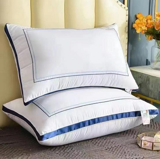 Подушка для поддержки шеи с не проминающимся наполнителем и чехлом, 48x74 см, Идеально подходит для дома, отеля или общежития