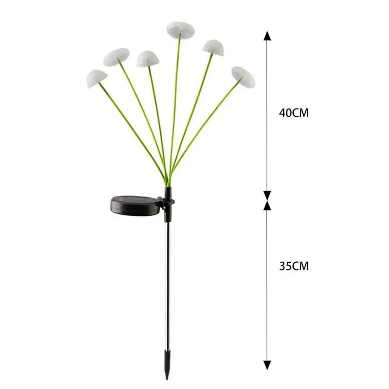 Солнечные садовые фонари Светодиодные Медузы Раскачиваются для украшения Двор Открытый Водонепроницаемый IP55 Наружный Водонепроницаемый Свет Свет Форма Гриба