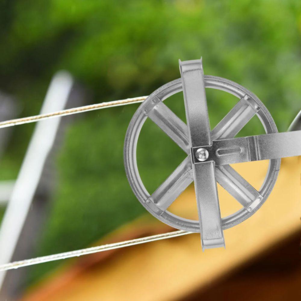 Reusable Clothesline Pulley Heavy Duty Clothes Drying Lines Outdoor Fastening Device Outdoor Use