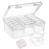 1 Set Bead Storage Box Mini Transparent Bead Storage Containers Portable Organizer Box for Small Items