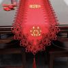 Wedding Table Flag Wedding Festive Decoration Red Lace Fabric Dining Table Coffee Table Tv Cabinet Tablecloth