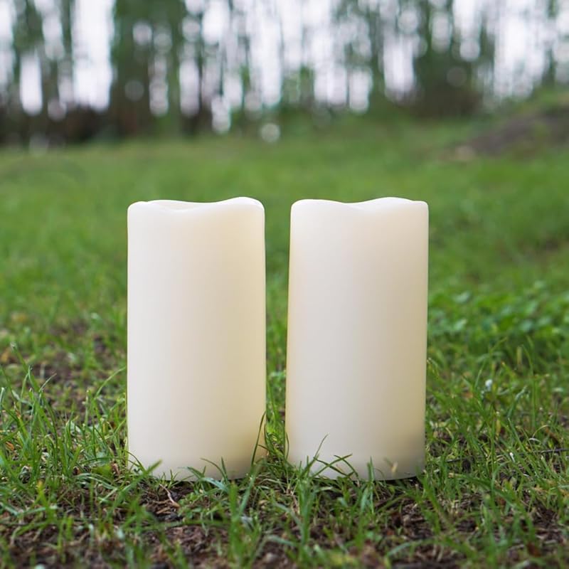 Пластиковая светодиодная свеча-столбик без пламени на батарейках с таймером езды, реалистичный мерцающий электрический свет для помещений, улицы, книжной полки, свадьбы