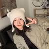Bear Ears Plush Hat Women Autumn Winter Kawaii Warm Hat Street Korean Style Fashion New Simple Ear Protection Hat