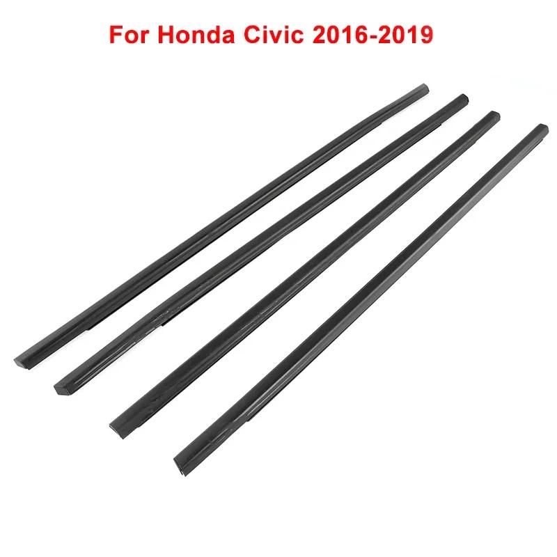 4 шт. Уплотнитель для окна автомобиля, резиновый уплотнитель для стекла, молдинг для Honda Civic 2006-2019