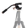 Andoer Q08S Aluminum Alloy 3-Way Damping Video Head Tripod Head with Pan Bar Handle