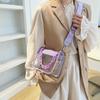 Clear Crossbody Bag for Women PVC Transparent Single Shoulder Chain Portable Messenger Bags Small Square  Satchel Bag