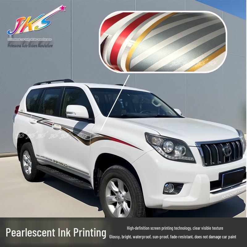 Персонализированные цветные полосы для Toyota Prado 2010-2023: Наклейки на кузов автомобиля и модифицированные стикеры