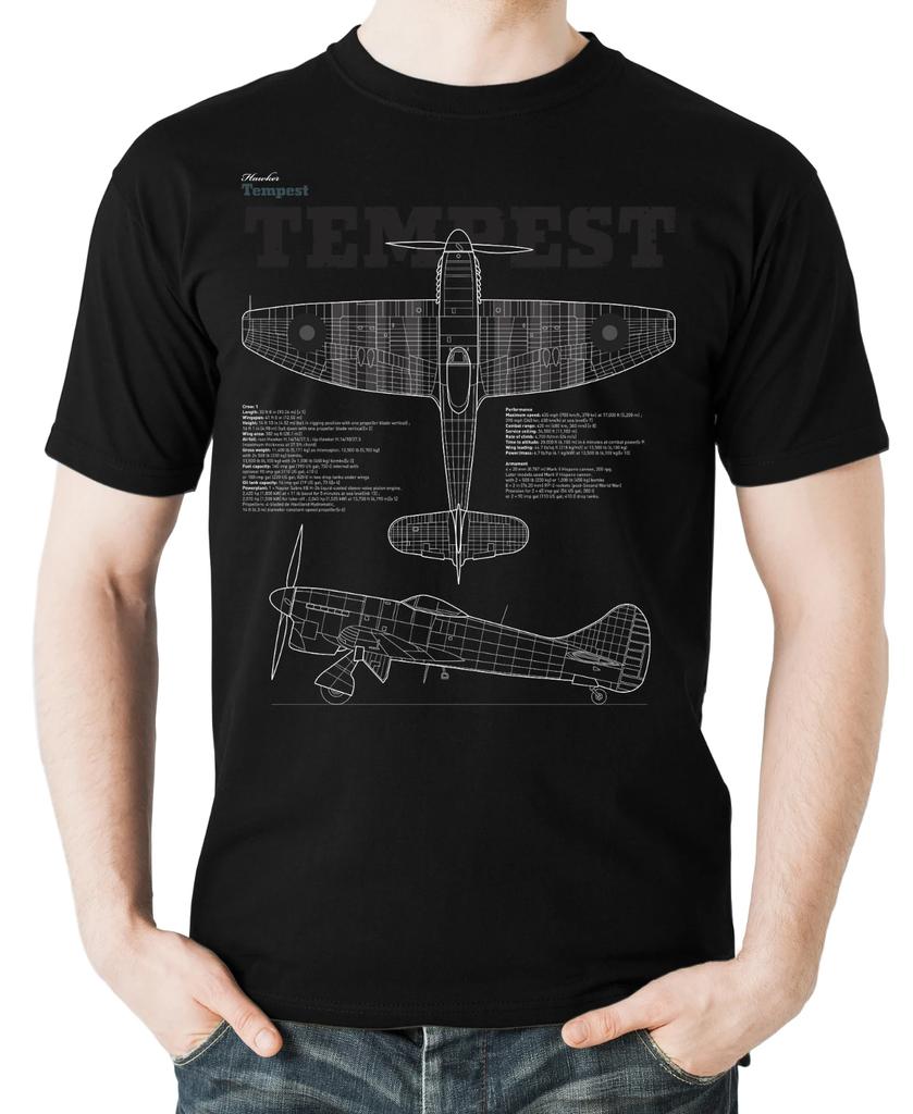 Мужская футболка Hawker Tempest в авиационной тематике, летняя, хлопковая, с круглым вырезом, с коротким рукавом, новая, размеры S-3XL