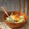 Japanese Acacia Wood Bowl Large Ramen Bowl Household Vegetable Salad Cooking Bowl and Noodle Basin Solid Wood Tableware