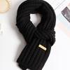 LOOKING4U Handmade Knit Muffler Black