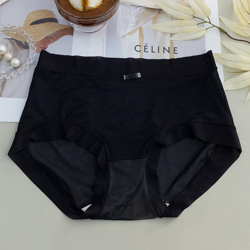 Нижнее белье для женщин Шелковые трусики-трусы Ice Silk No Hip Clip No Trace Lingerie Triangle Mid Талия Размер Большие трусики