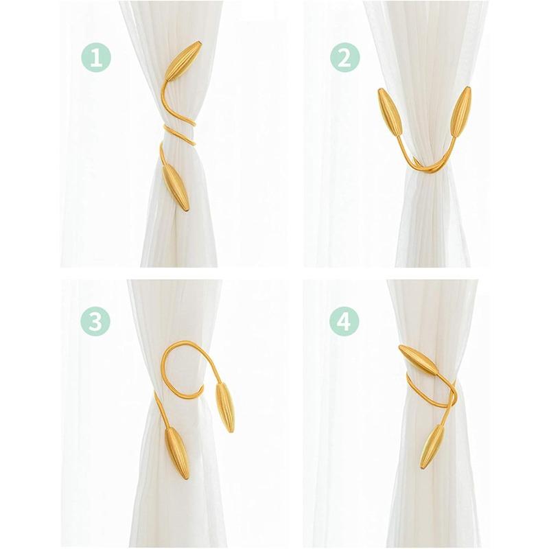 2-Pack Curtain Holdbacks Curtains Tiebacks Home Decorative Window Drape Twist TieBacks Random Modelling Curtain Holdbacks