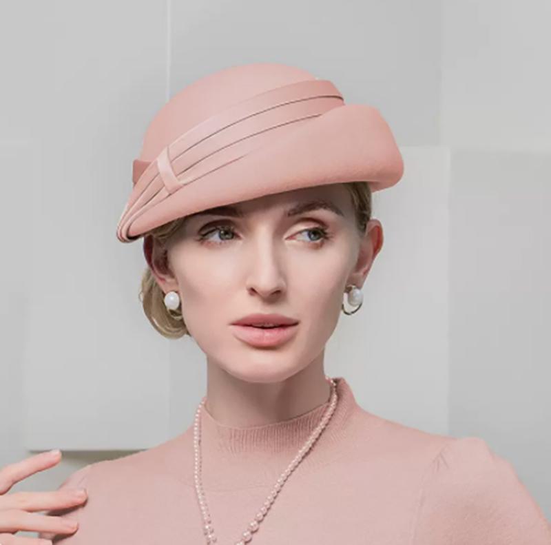 FS элегантный берет, шерстяные шапки для женщин, свадебная, церковная, чаепития, кепка-таблетка, женская шляпа-таблетка 2023, фетровые шляпы Chapeau Femme