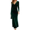 Women's Long-sleeved V-neck Slim and Elegant Fishtail Evening Dress