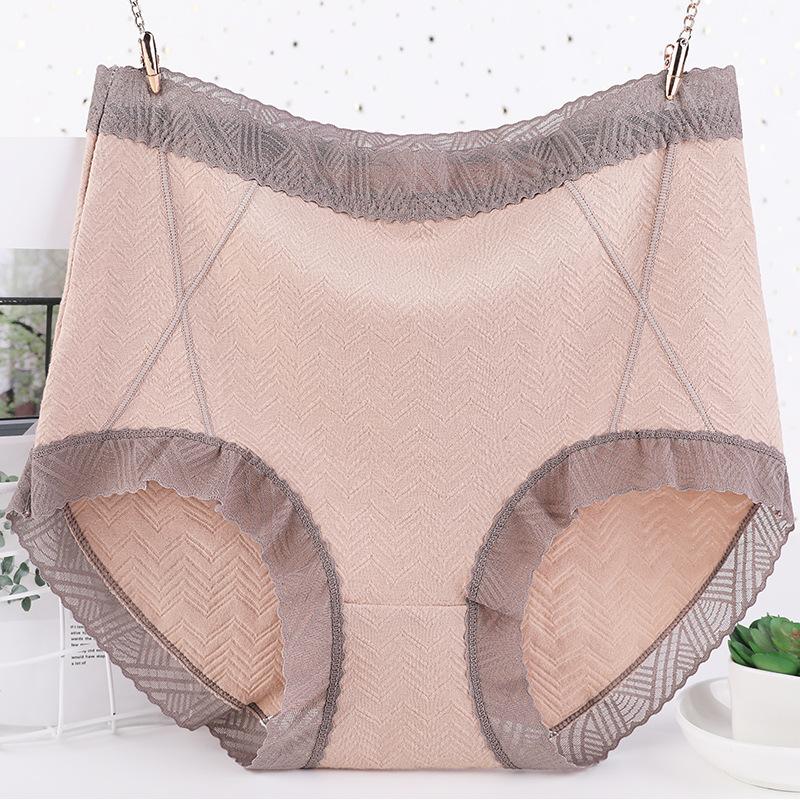Women's 6XL Plus Size Underpants Luxury Pure Cotton Lace Panties High Waisted Cotton Crotch Women Underwear