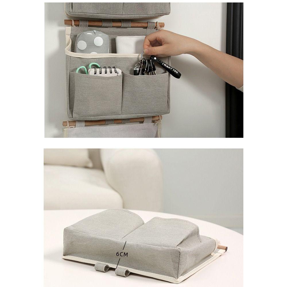 Wall Mounted Storage Bag Waterproof Bedside Organizer Fashion Hanging Bag Home