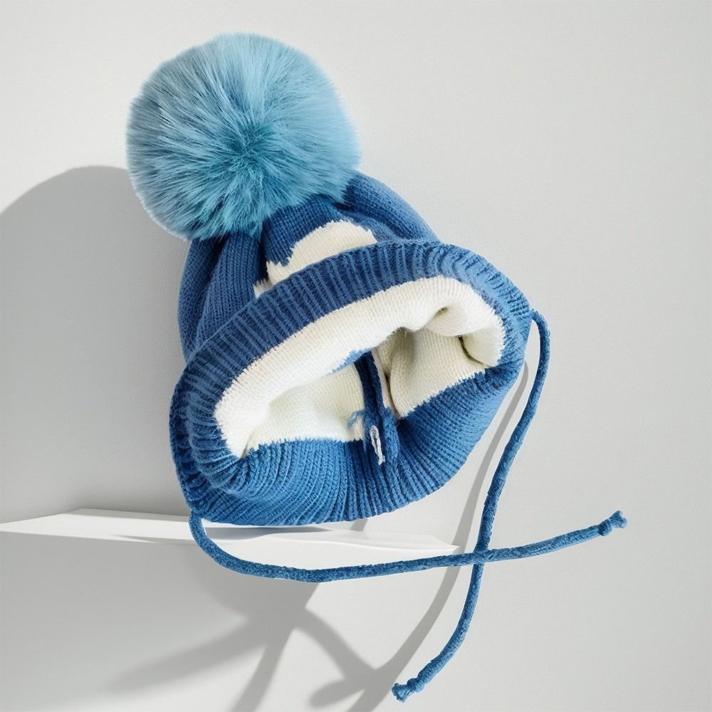 0-3Year Soft Baby Knitted Hat Solid Color Beanie Hats Windproof Winter Hat Boys Girls