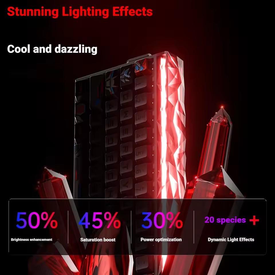 AULA HERO68 Air 3-Mode Wireless Magnetic Switch Gaming Mechanical Keyboard Hot-Swap RGB 8KHz Polling Rate 0.005mm RT Low Latency