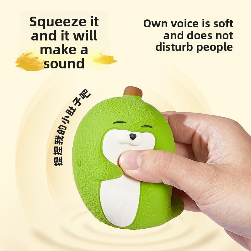 Cute Fruit Seal Shaped Latex Squeaky Dog Toy Durable Bite Resistant Teething Chew Toy for Small Medium Dogs Puppies Relieve Boredom