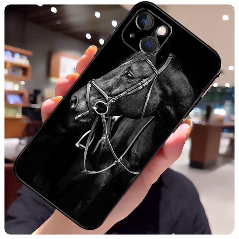 Доминирующий Крутой Чехол с Лошадью для iPhone 16 14 15 Pro Max 12 13 Mini 11 15 Pro Max Plus X XS Max XR Чехол для Телефона