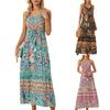 Women's Clothing New Foreign Trade Bohemian Sling Dress Printing Vacation Beach Dress