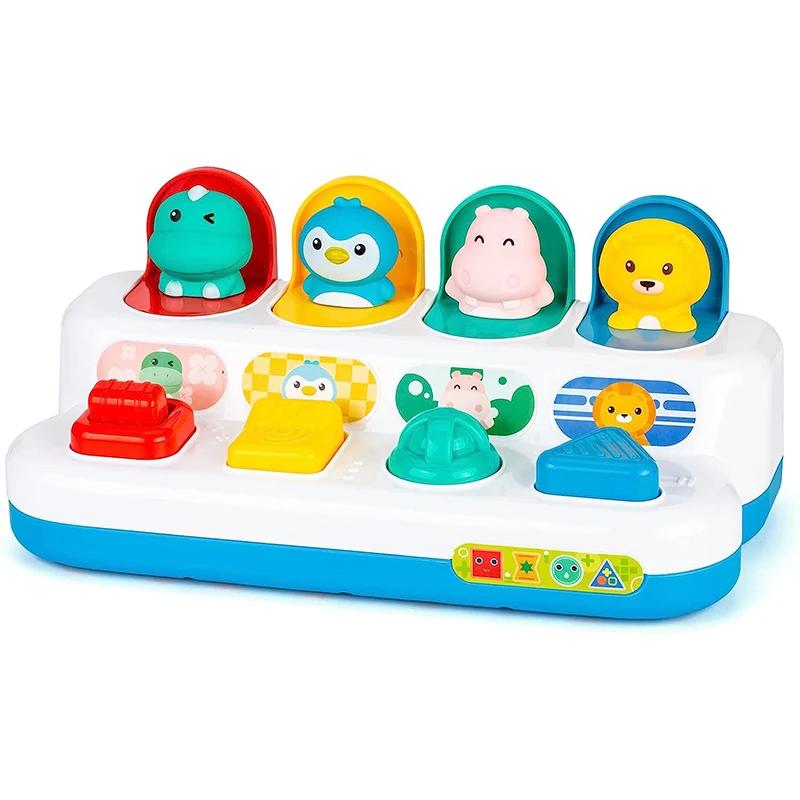 Игрушки Образовательные игрушки Игрушки Игрушки Pop Up Игрушка Pop Up Животные Сенсорная игрушка для младенцев Монтессори Причина и следствие Малыш 12-18 месяцев