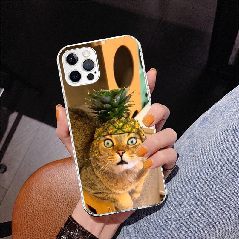 Смешные мемы с домашними кошками Чехол для телефона для Iphone 17 Air 16 16E 11 12 13 Mini 14 Plus 15 Pro Max 7 8 + SE 2020 Чехол для телефона Coque