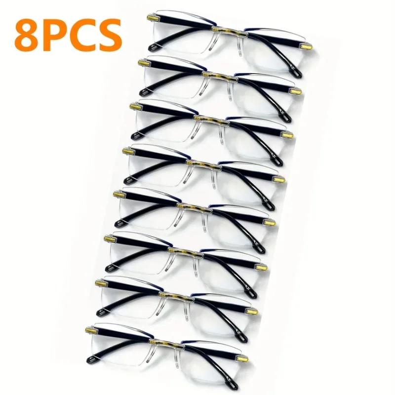 8 шт. Прямоугольные очки для чтения Винтажные Стильные Пресбиопические очки для мужчин и женщин