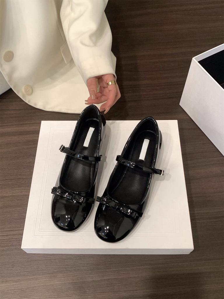 Inner Height Increase French Nude Single Shoes Women's Shoes 2025 New Spring Ballet with Skirt Mary Jane Evening Shoes