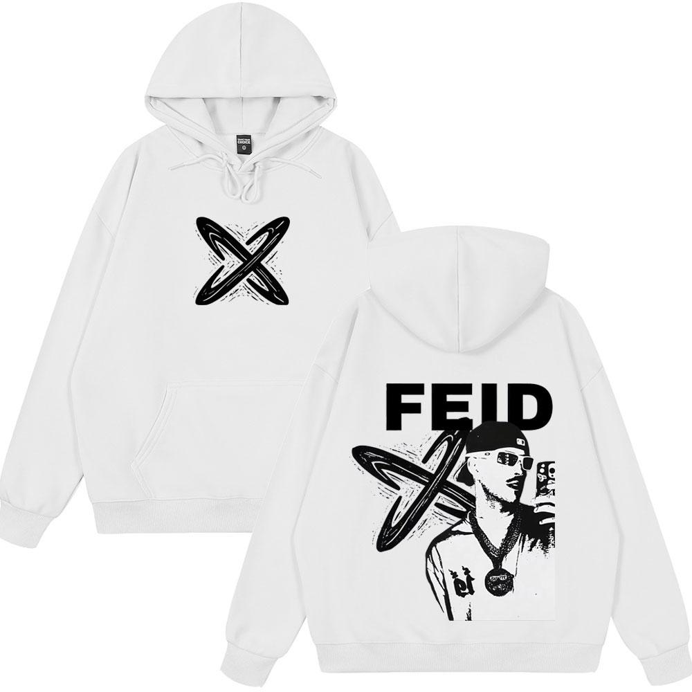 Худи с принтом Rapper Feid Ferxxo Tour Мужские Женские Модный Пуловер Зимний С длинным рукавом Повседневный Винтажный Харадзюку Толстовки