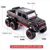 Масштаб 1/22 G63 AMG 6x6 V12, внедорожный черный пикап, модель автомобиля, игрушечный автомобиль из цинкового сплава со звуком и светом для детей, подарок для мальчиков и девочек