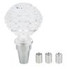 Crystal Gear Shift Lever Knob Ball Shape Universal for Manual Transmission Car with 3 AdaptersType