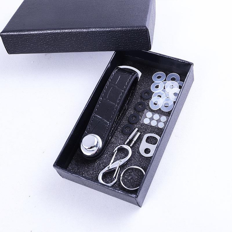 Креативный брелок, устройство для хранения ключей, сумка для ключей для мужчин и женщин, брелок из натуральной кожи, сумка для хранения ключей.