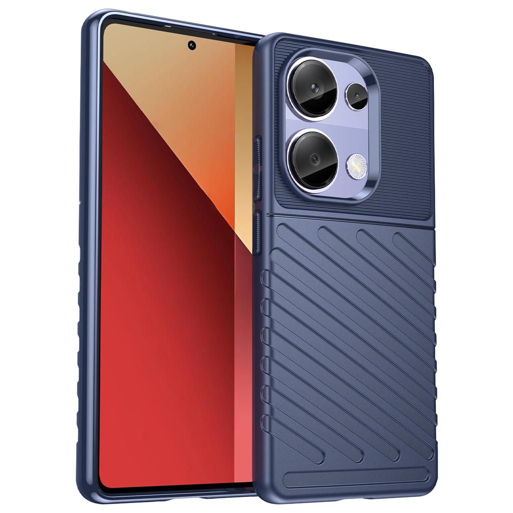 Thunder Series For Xiaomi Redmi Note 13 Pro 4G/Poco M6 Pro 4G TPU Case Twill Texture Phone Back Cover