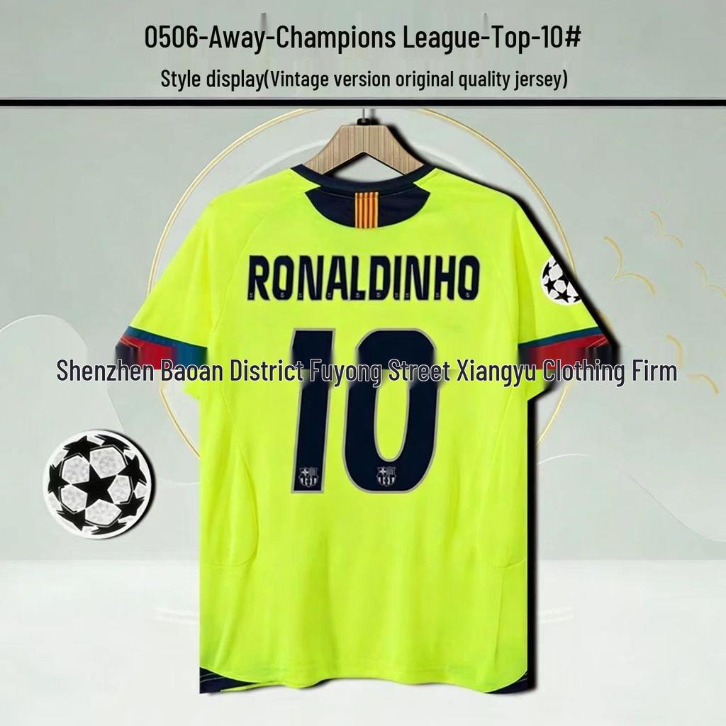 Барселона Ретро Нет. 10 Месси и Нет. 9-й памятный джерси Роналду