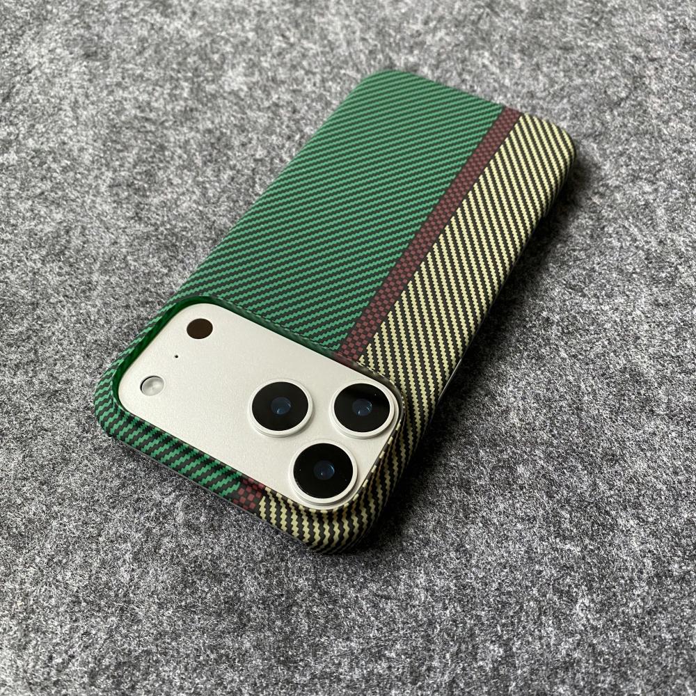 Ультратонкий Безрамочный PC Чехол из Углеродного Волокна для Телефона iPhone 17 Air 16 15 14 13 12 Plus Pro Max Бампер с Текстурой Kevlar