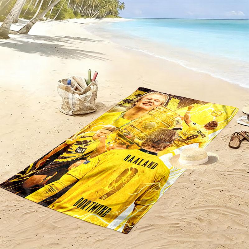 Erling Haaland Glory Beach Towel, Large Soft Quick Dry Towel for Beach Camping Swimming