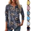 Women's Fashion Casual Long Sleeve Round Neck Floral Print Top